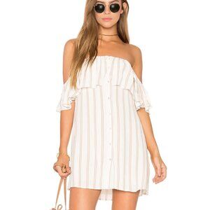Privacy Please Norval Off-Shoulder Striped Dress Size M